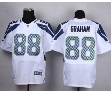 Nike Seattle Seahawks #88 Jimmy Graham White Elite Jersey