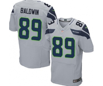 Nike Seattle Seahawks #89 Doug Baldwin Gray Elite Jersey