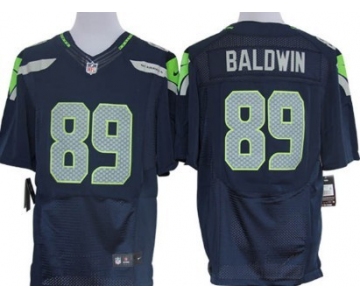 Nike Seattle Seahawks #89 Doug Baldwin Navy Blue Elite Jersey