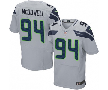 Nike Seattle Seahawks #94 Malik McDowell Grey Alternate Men's Stitched NFL Elite Jersey