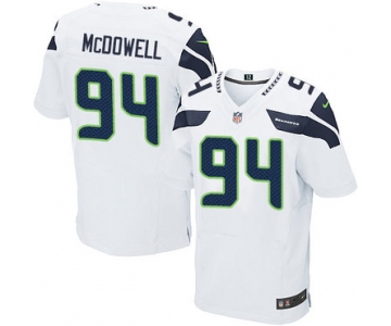 Nike Seattle Seahawks #94 Malik McDowell White Men's Stitched NFL Elite Jersey