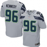 Nike Seattle Seahawks #96 Cortez Kennedy Gray Elite Jersey
