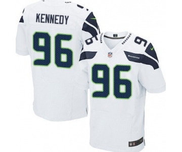 Nike Seattle Seahawks #96 Cortez Kennedy White Elite Jersey