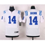 Men's Indianapolis Colts #14 Vincent Brown White Road NFL Nike Elite Jersey