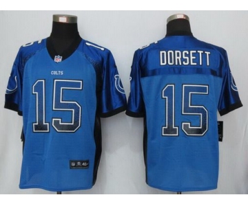 Men's Indianapolis Colts #15 Phillip Dorsett Royal Blue Drift Fashion NFL Nike Jersey