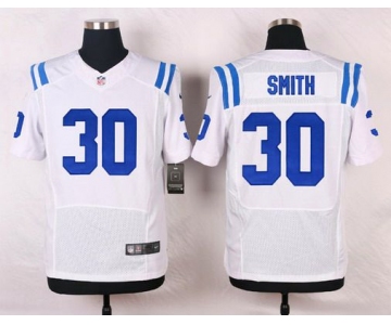 Men's Indianapolis Colts #30 D'Joun Smith White Road NFL Nike Elite Jersey