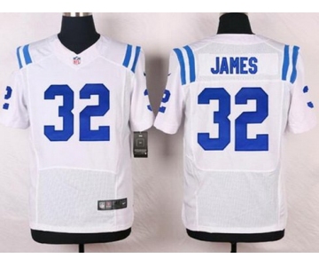 Men's Indianapolis Colts #32 Edgerrin James White Retired Player NFL Nike Elite Jersey