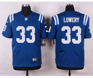 Men's Indianapolis Colts #33 Dwight Lowery Royal Blue Team Color NFL Nike Elite Jersey