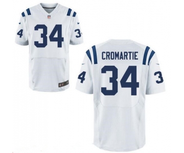 Men's Indianapolis Colts #34 Antonio Cromartie White Road Stitched NFL Nike Elite Jersey