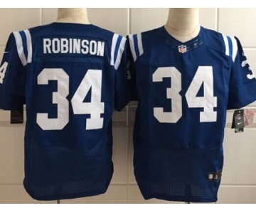 Men's Indianapolis Colts #34 Josh Robinson Nike Blue Elite Jersey