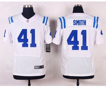 Men's Indianapolis Colts #41 Robert Smith White Road NFL Nike Elite Jersey