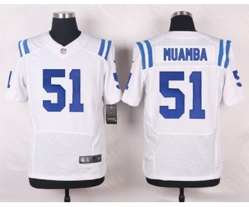 Men's Indianapolis Colts #51 Henoc Muamba White Road NFL Nike Elite Jersey