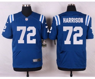 Men's Indianapolis Colts #72 Jonotthan Harrison Royal Blue Team Color NFL Nike Elite Jersey