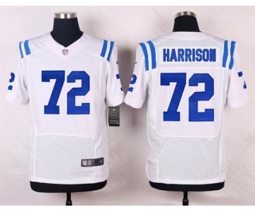 Men's Indianapolis Colts #72 Jonotthan Harrison White Road NFL Nike Elite Jersey