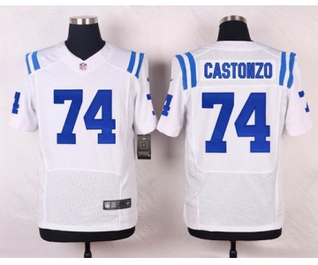 Men's Indianapolis Colts #74 Anthony Castonzo White Road NFL Nike Elite Jersey