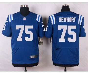 Men's Indianapolis Colts #75 Jack Mewhort Royal Blue Team Color NFL Nike Elite Jersey