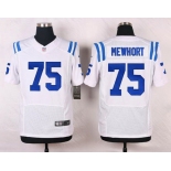 Men's Indianapolis Colts #75 Jack Mewhort White Road NFL Nike Elite Jersey