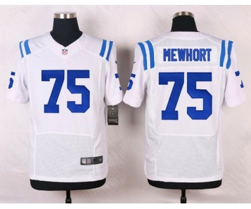 Men's Indianapolis Colts #75 Jack Mewhort White Road NFL Nike Elite Jersey