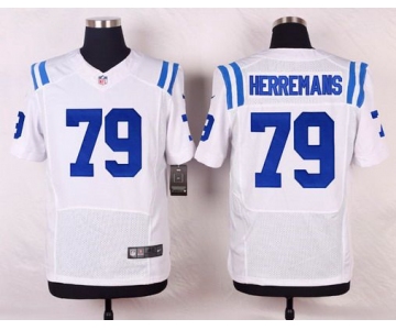 Men's Indianapolis Colts #79 Todd Herremans White Road NFL Nike Elite Jersey