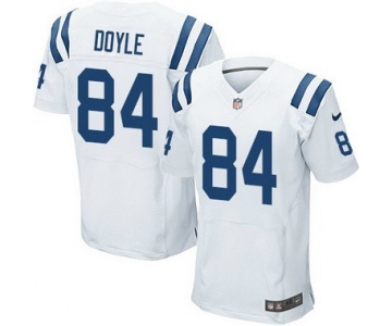 Men's Indianapolis Colts #84 Jack Doyle White Road NFL Nike Elite Jersey