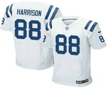 Men's Indianapolis Colts #88 Marvin Harrison White Road NFL Nike Elite Jersey