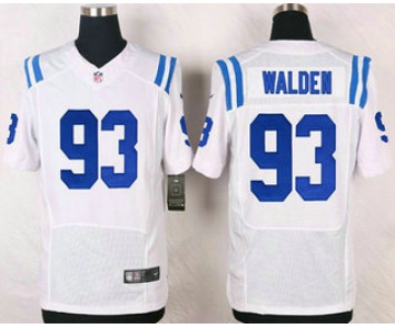 Men's Indianapolis Colts #93 Erik Walden White Road NFL Nike Elite Jersey