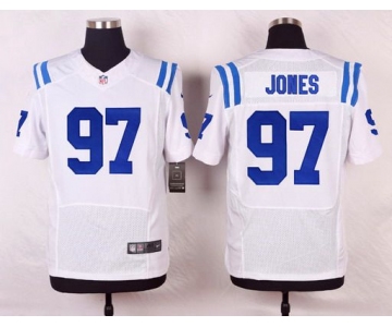 Men's Indianapolis Colts #97 Arthur Jones White Road NFL Nike Elite Jersey