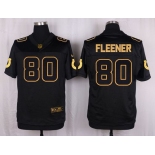 Nike Colts #80 Coby Fleener Black Men's Stitched NFL Elite Pro Line Gold Collection Jersey