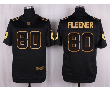 Nike Colts #80 Coby Fleener Black Men's Stitched NFL Elite Pro Line Gold Collection Jersey
