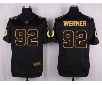 Nike Colts #92 Bjoern Werner Black Men's Stitched NFL Elite Pro Line Gold Collection Jersey