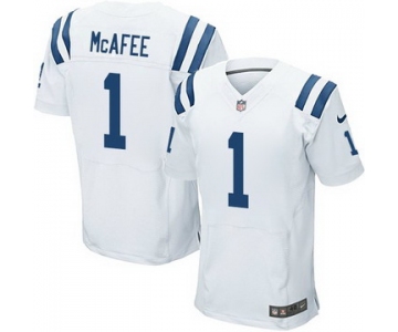 Nike Indianapolis Colts #1 Pat McAfee White Elite Jersey