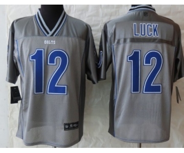 Nike Indianapolis Colts #12 Andrew Luck 2013 Gray Vapor Elite Jersey