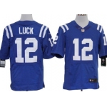 Nike Indianapolis Colts #12 Andrew Luck Blue Elite Jersey