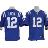 Nike Indianapolis Colts #12 Andrew Luck Blue Elite Jersey