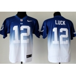 Nike Indianapolis Colts #12 Andrew Luck Blue/White  Fadeaway Elite Jersey