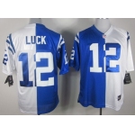 Nike Indianapolis Colts #12 Andrew Luck Blue/White Two Tone Elite Jersey
