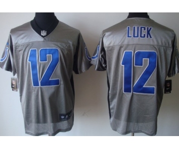 Nike Indianapolis Colts #12 Andrew Luck Gray Shadow Elite Jersey