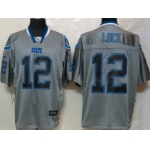 Nike Indianapolis Colts #12 Andrew Luck Lights Out Gray Elite Jersey