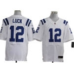 Nike Indianapolis Colts #12 Andrew Luck White Elite Jersey