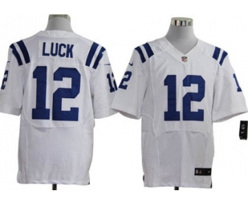 Nike Indianapolis Colts #12 Andrew Luck White Elite Jersey