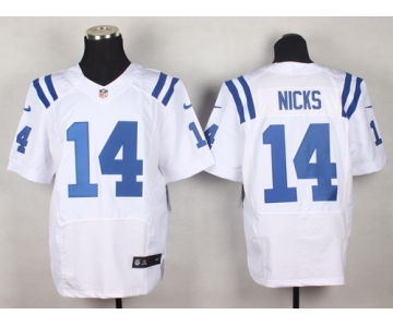 Nike Indianapolis Colts #14 Hakeem Nicks White Elite Jersey