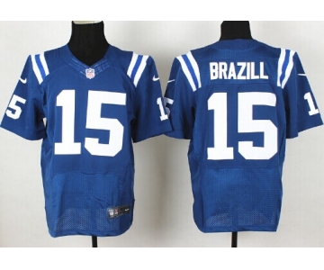 Nike Indianapolis Colts #15 LaVon Brazill Blue Elite Jersey