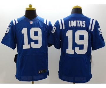 Nike Indianapolis Colts #19 Johnny Unitas Blue Elite Jersey