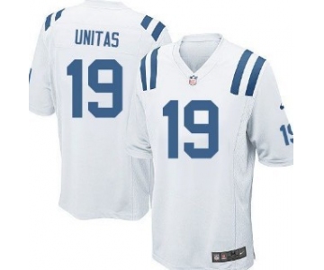 Nike Indianapolis Colts #19 Johnny Unitas White Elite Jersey