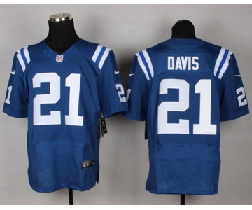 Nike Indianapolis Colts #21 Vontae Davis Blue Elite Jersey