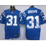 Nike Indianapolis Colts #31 Donald Brown Blue Elite Jersey