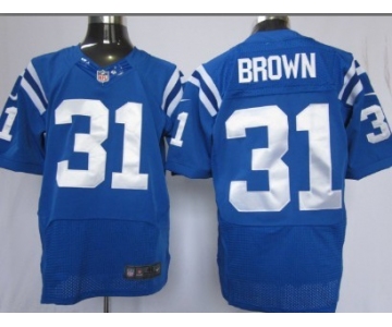 Nike Indianapolis Colts #31 Donald Brown Blue Elite Jersey