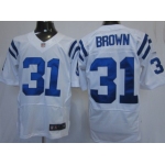 Nike Indianapolis Colts #31 Donald Brown White Elite Jersey