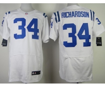 Nike Indianapolis Colts #34 Trent Richardson White Elite Jersey