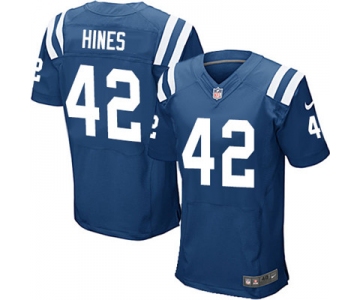 Nike Indianapolis Colts #42 Nyheim Hines Royal Blue Team Color Men's Stitched NFL Elite Jersey